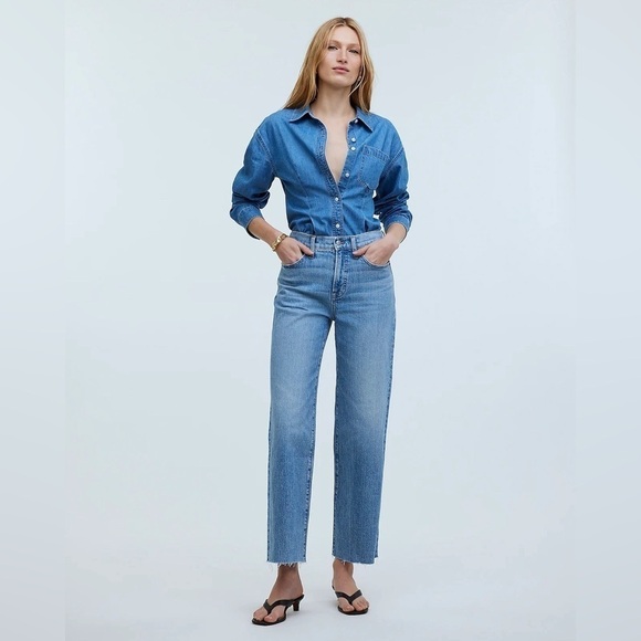Madewell Denim - Madewell The Perfect Vintage Wide-Leg Crop Jean Petite Size 24